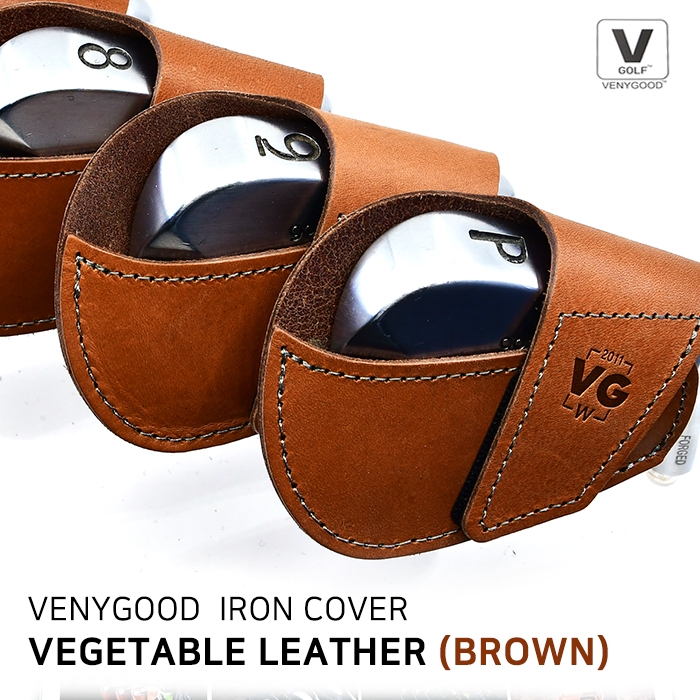 베니굿 VENYGOOD 베지터블 통가죽 IRON COVER 아이언 커버 (BROWN)