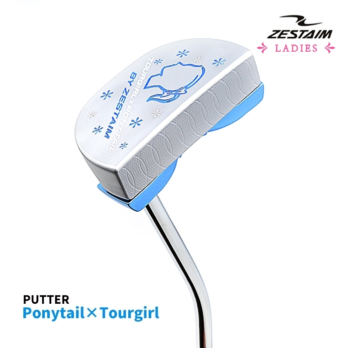 제스타임 ZESTAIM 포니테일 투어걸 리본 블루 힐넥 퍼터 PONYTAIL RIBBON BLUE PUTTER [PT]