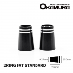 오카무라 OKAMURA 기본 투링 실버 FAT 셀룰로이드 아이언 페럴 [TWO RING Fat Standard] 