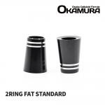 오카무라 OKAMURA 기본 투링 실버 FAT 셀룰로이드 아이언 페럴 [TWO RING Fat Standard] 