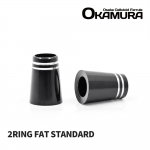 오카무라 OKAMURA 기본 투링 실버 FAT 셀룰로이드 아이언 페럴 [TWO RING Fat Standard] 