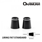 오카무라 OKAMURA 기본 원링 실버 FAT 셀룰로이드 셀룰로이드 우드 페럴 [ONE RING Fat Standard] 