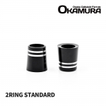 오카무라 OKAMURA 기본 투링 실버 셀룰로이드 우드 페럴 [TWO RING Standard]]