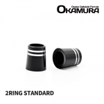 오카무라 OKAMURA 기본 투링 실버 셀룰로이드 우드 페럴 [TWO RING Standard]]