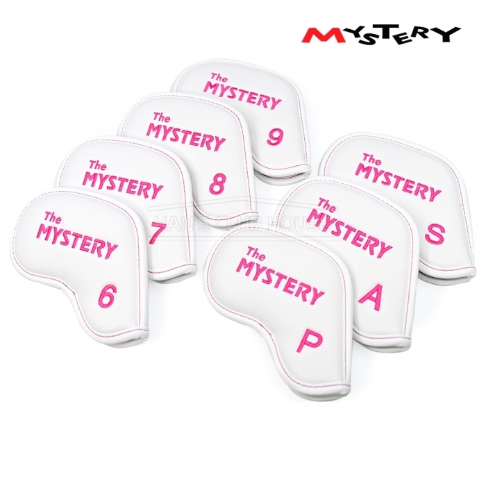 미스테리 MYSTERY MI-04 아이언 헤드 커버 화이트 핑크 (9EA)