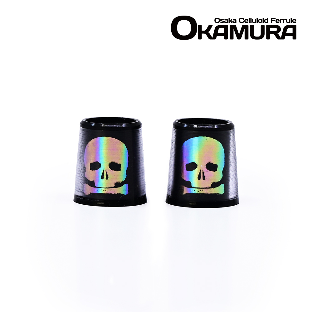 오카무라 OKAMURA Black base Skull Aurora 셀룰로이드 아이언 페럴 [HI-68-01] 