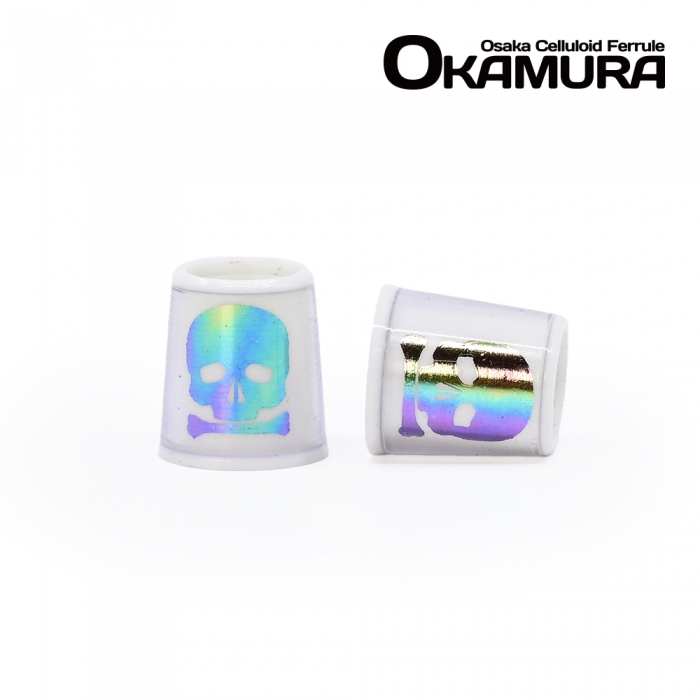 오카무라 OKAMURA White base Skull Aurora 셀룰로이드 아이언 페럴 [HI-68-02]