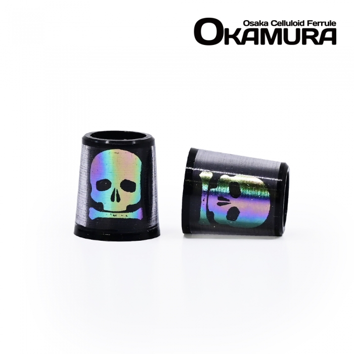 오카무라 OKAMURA Black base Skull Aurora 셀룰로이드 우드용 페럴 [HW-20-01] 