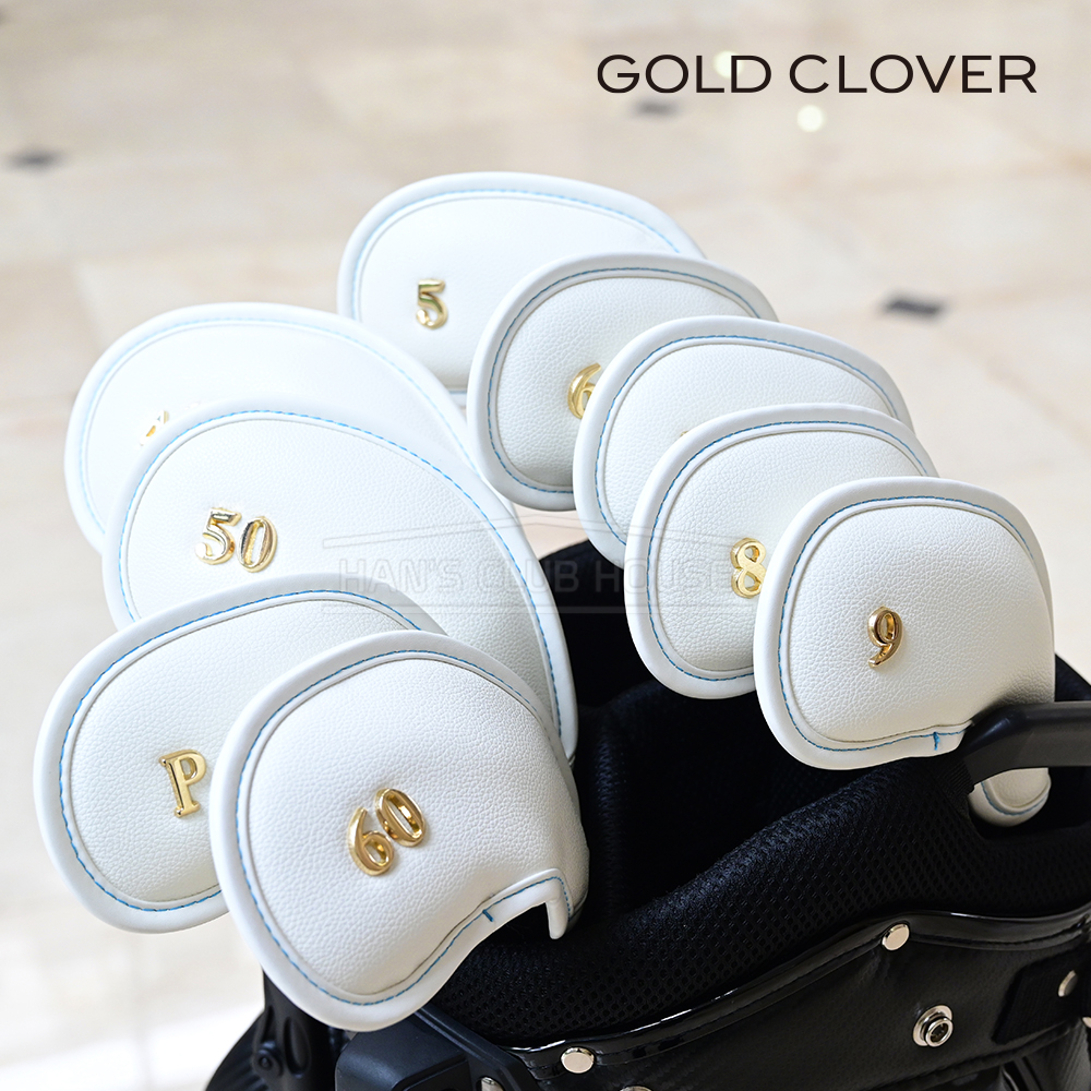 골드클로버 GOLD CLOVER 아이언 헤드커버 화이트 IRON HEAD COVER WHITE 8EA