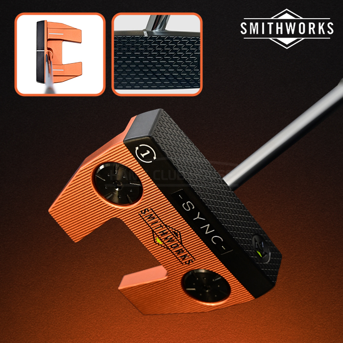 스미스웍스 SMITHWORKS 제로토크 퍼터 싱크1 시리즈 말렛 골프퍼터 스테빌리티 샤프트 색상 번트 오렌지