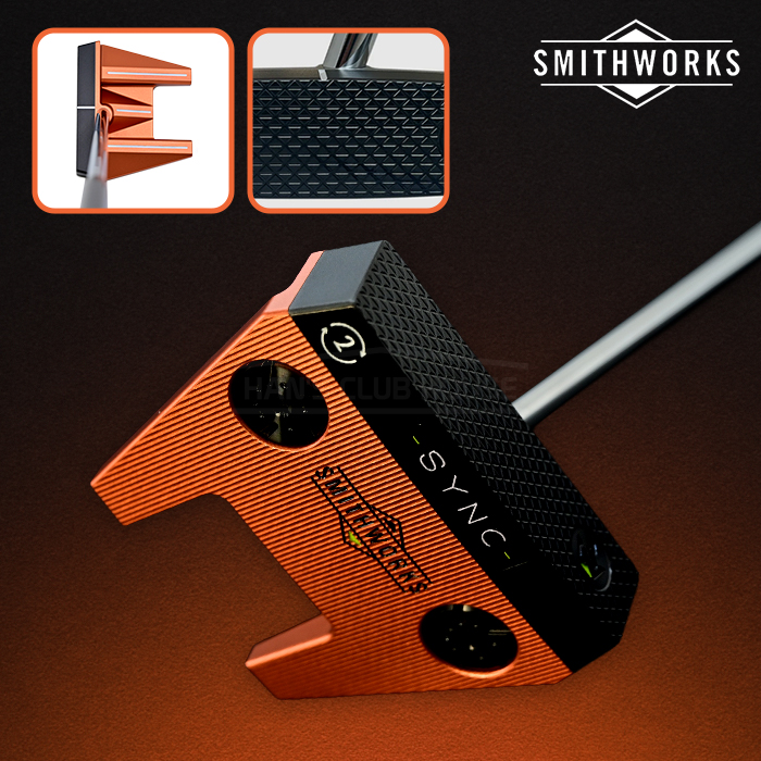 스미스웍스 SMITHWORKS 제로토크 퍼터 싱크2 시리즈 말렛 골프퍼터 스테빌리티 샤프트 색상 번트 오렌지