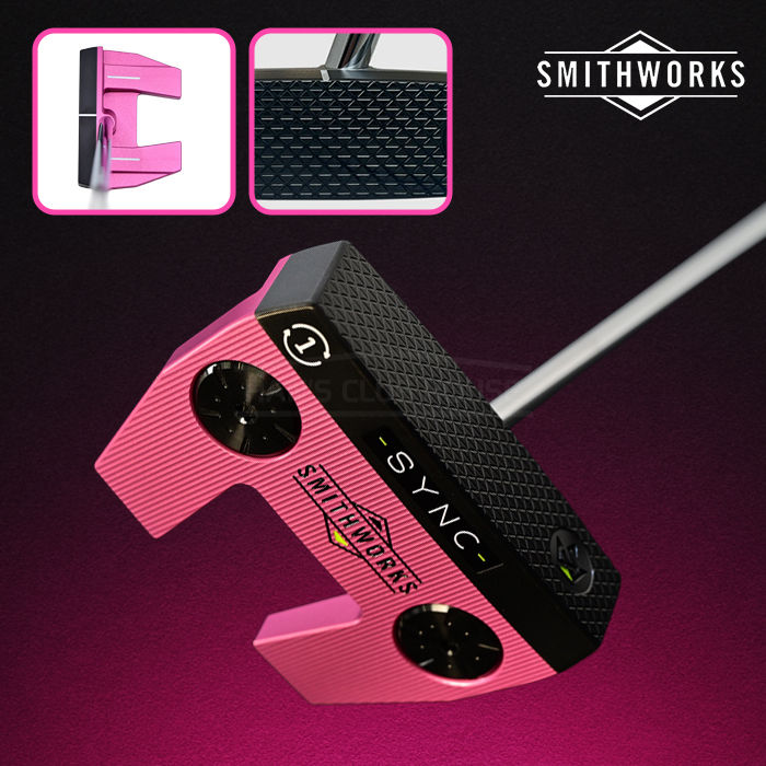 스미스웍스 SMITHWORKS 제로토크 퍼터 여성용 싱크1 시리즈 말렛 골프퍼터 스테빌리티 샤프트 색상 핑크