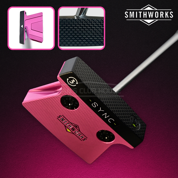 스미스웍스 SMITHWORKS 제로토크 퍼터 여성용 싱크3 시리즈 말렛 골프퍼터 스테빌리티 샤프트 색상 핑크