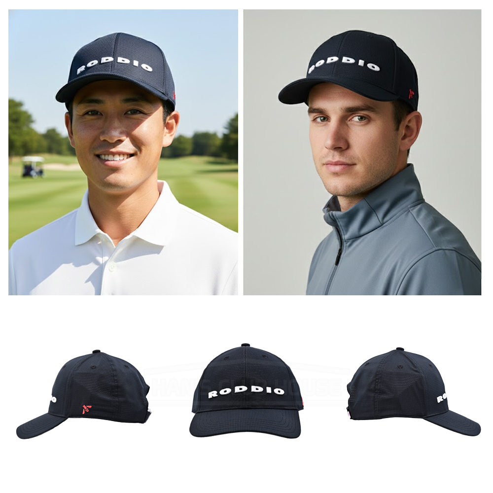 로디오 RODDIO 골프캡 남자 여자 모자 메쉬 색상 블랙
