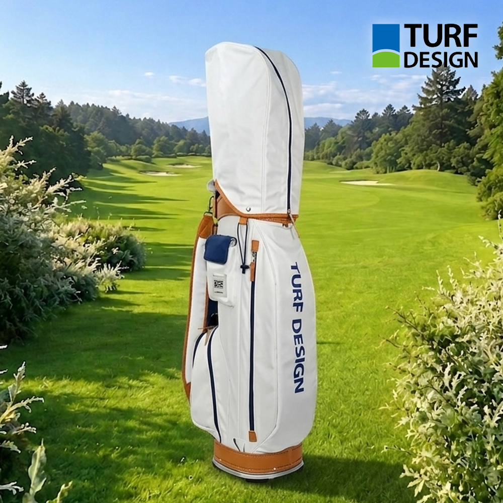 아사히골프 터프디자인 TURF DESIGN 26 경량 캐디백 화이트/네이비 골프백