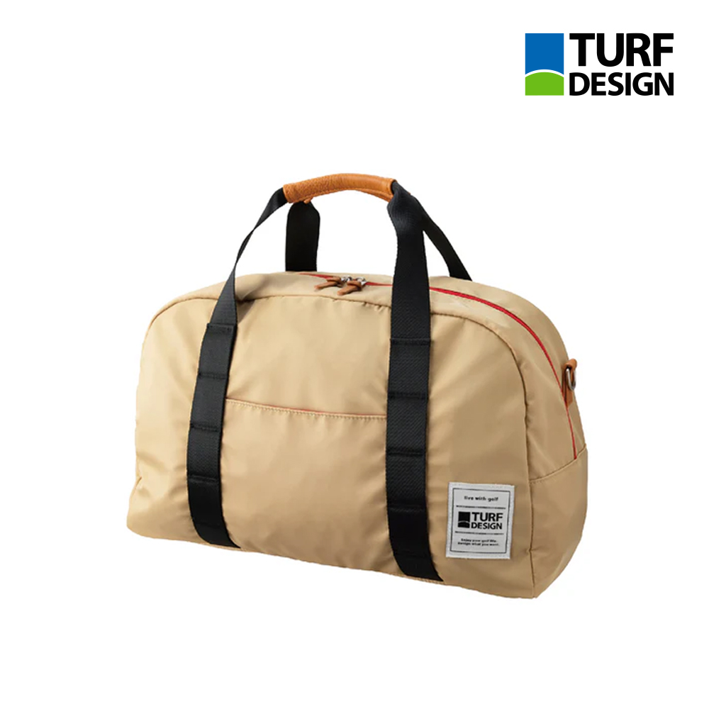 아사히골프 터프디자인 TURF DESIGN 26 경량 보스턴백 여행 옷가방 토트백 베이지/레드
