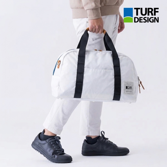 아사히골프 터프디자인 TURF DESIGN 26 경량 보스턴백 여행 옷가방 토트백 화이트/네이비