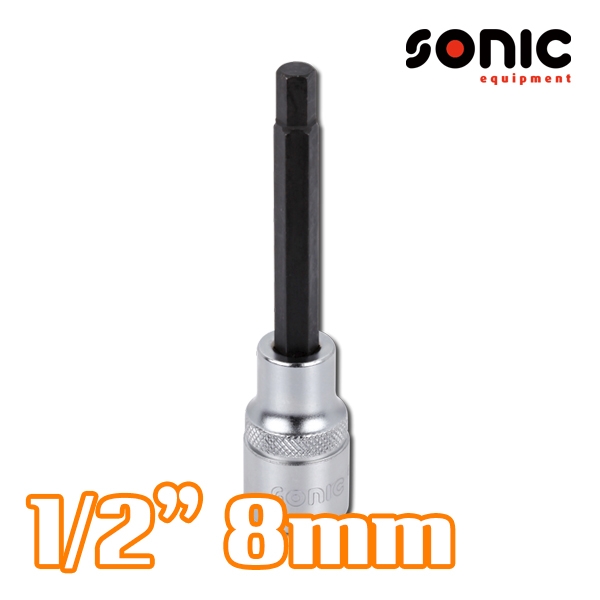 소닉 1/2인치 헤드소켓 8mm 100mmL 83410008 육각비트소켓 헥스소켓