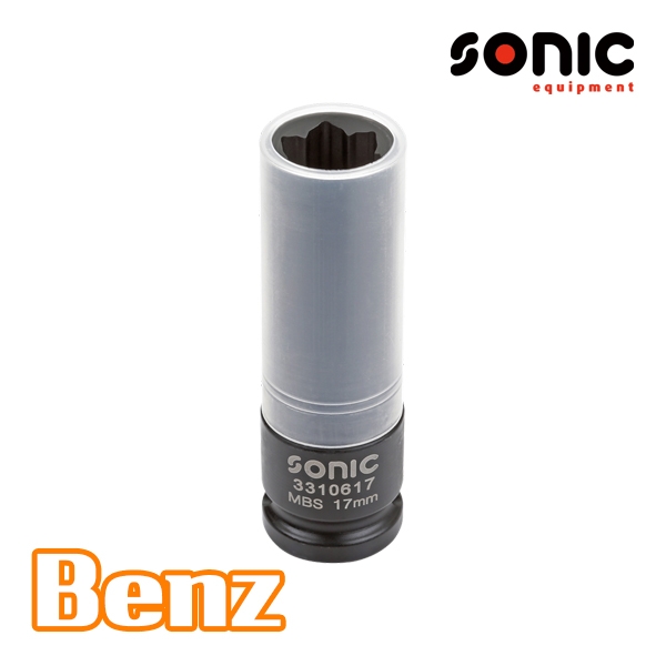 소닉 1/2인치 벤츠 임팩휠너트소켓 17mm 88L No 3310617 꽃모양 메르세데스 휠소켓