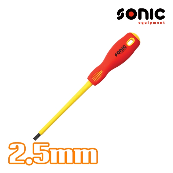 소닉 절연드라이버 2.5mm 일자드라이버 75L VDE 절연공구 16325