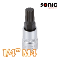 소닉 1/4인치 12각 톡스비트소켓 M4 8183704 Spline Bit socket