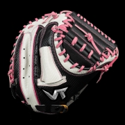 VOLT 주니어 실버라벨 포수미트 일반형-블랙/화이트/핑크