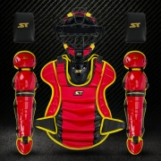 2026년 프리미엄 알로이 포수장비세트-분리형 레드/블랙