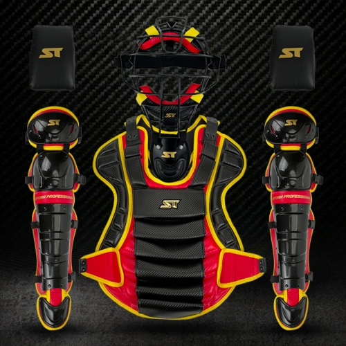 2026년 프리미엄 알로이 포수장비세트-분리형 블랙/레드