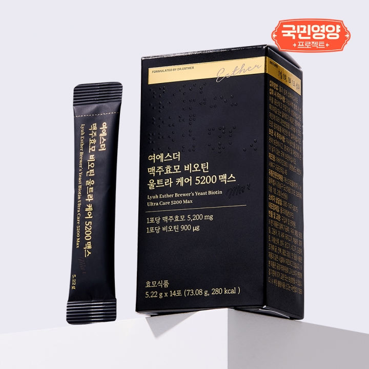 [국민영양] ★기획 한정★ 여에스더 맥주효모 비오틴 울트라 케어 5200 맥스 10박스