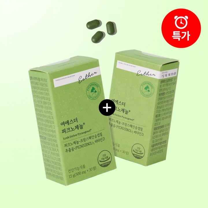 [오늘만1+1] 여에스더 피크노제놀(갱년기 여성 건강 기능성 원료)