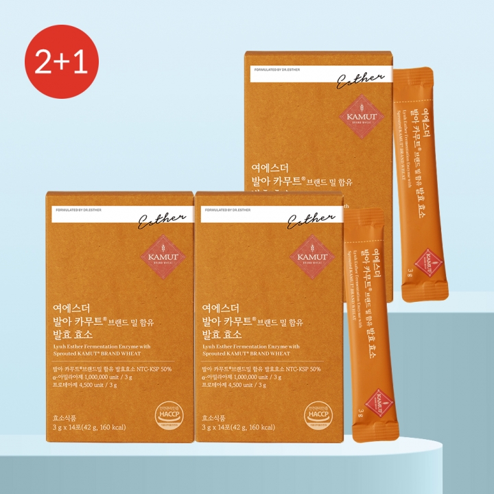★베스트2+1★ 여에스더 정품 발아 카무트® 함유 발효효소 3개