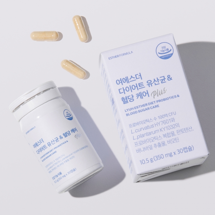 [1+1] 다이어트 유산균 & 혈당 케어 (체지방 감소 기능성 유산균 & 혈당 건강 바나바잎)