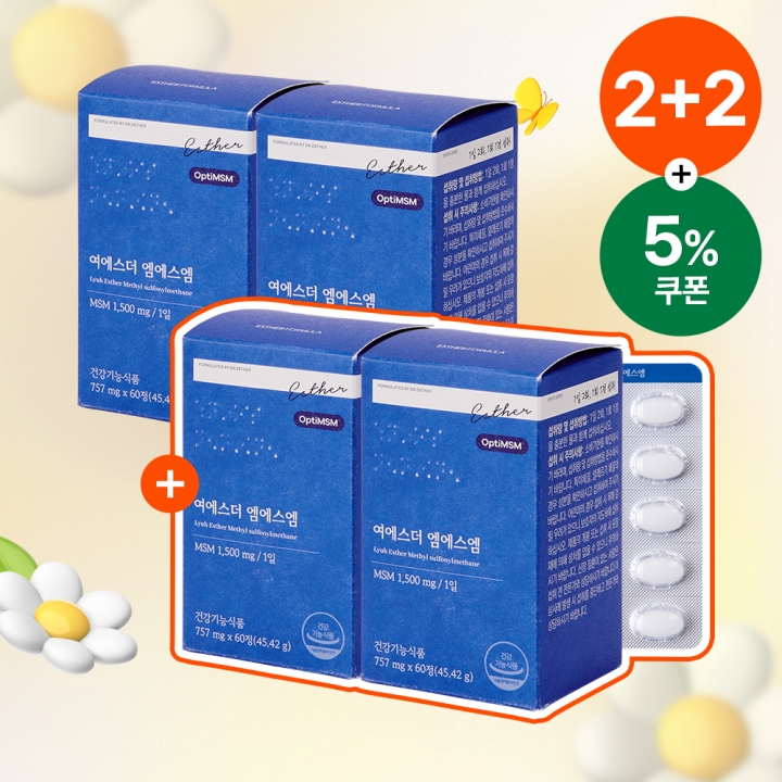 [공식몰특가][2+2] 관절&연골건강 엠에스엠 MSM 4박스 (총 4개월분)