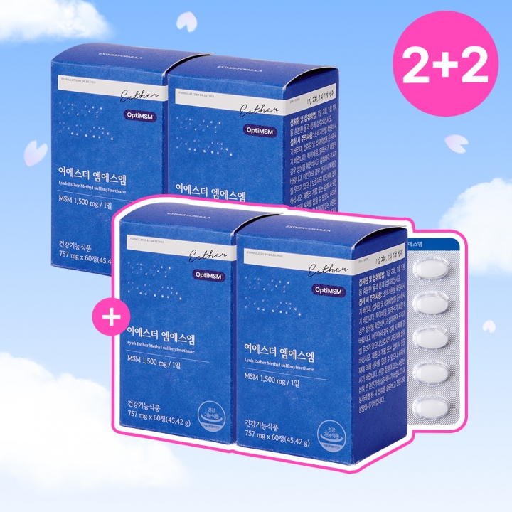 [공식몰특가][2+2] 관절&연골건강 엠에스엠 MSM 4박스 (총 4개월분)