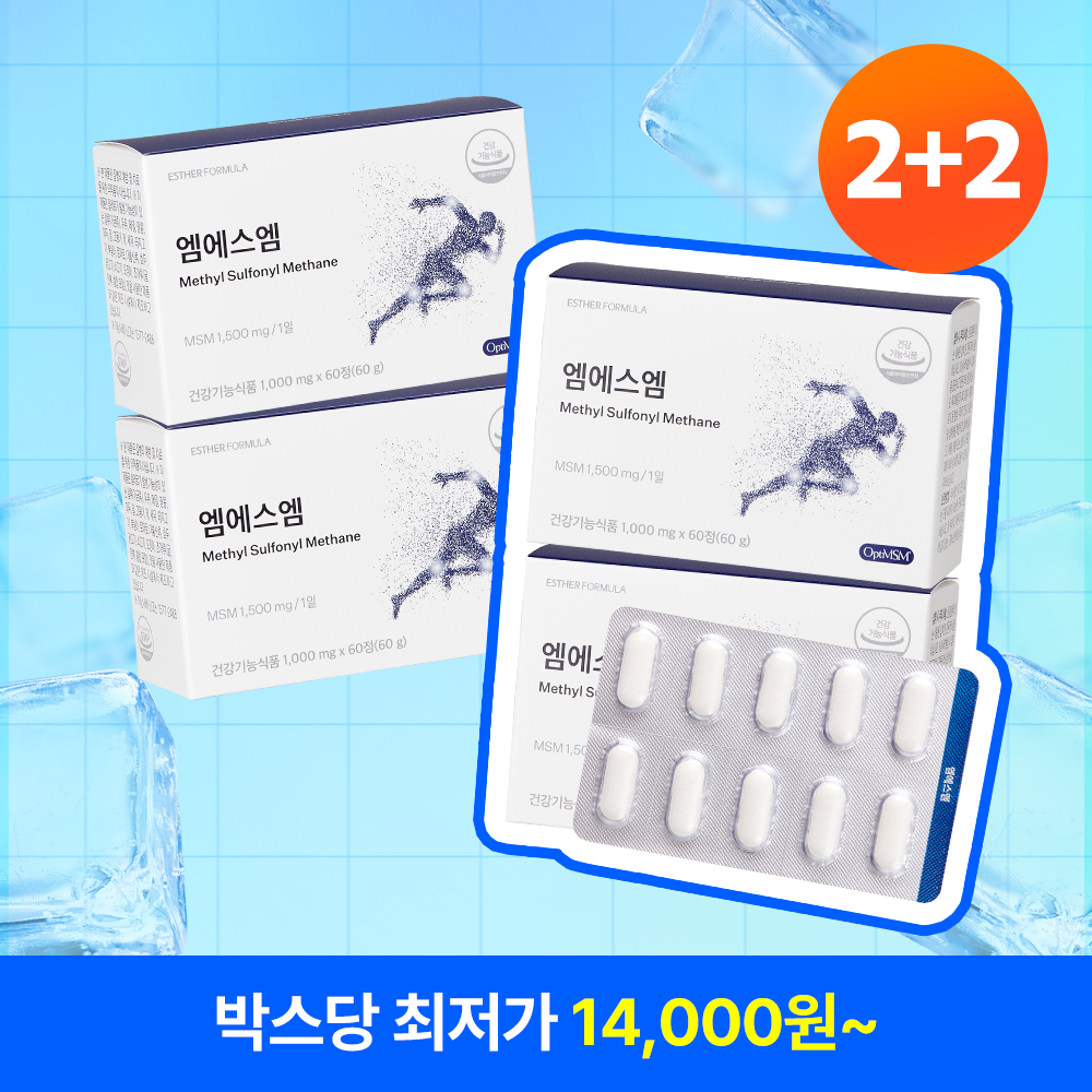 [8월특가][2+2] 관절&연골건강 엠에스엠 MSM 4박스