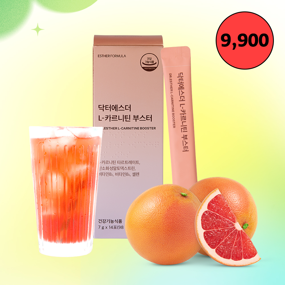<9,900원> 닥터에스더 L-카르니틴 부스터 (다이어트·배변·혈당 기능성 허니자몽맛)