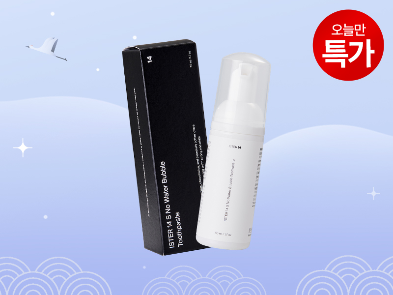 [오늘만특가] 에스 노워터 버블치약 (14초 가글링 구취 제거)