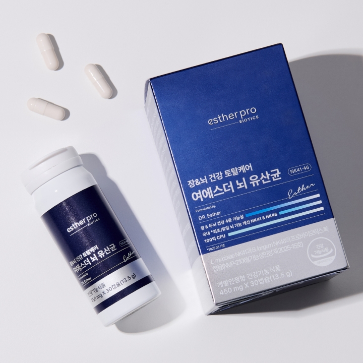 여에스더 뇌 유산균 (국내 유일 장-뇌 유산균 NK 41&NK 46)