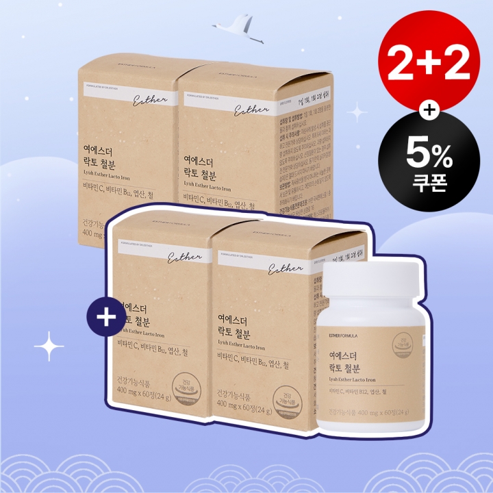 [설특가][2+2] 비헴철 락토 철분 엽산 4박스 (총 4개월분)