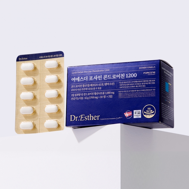 여에스더 포사인 콘드로이친 1200 (최신 식약처 기능성 인정 &middot; 국내 최초 포사인 콘드로이친)
