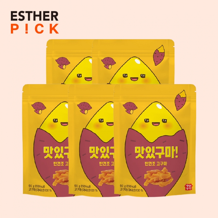 장수농가 반건조 고구마 60g*5팩