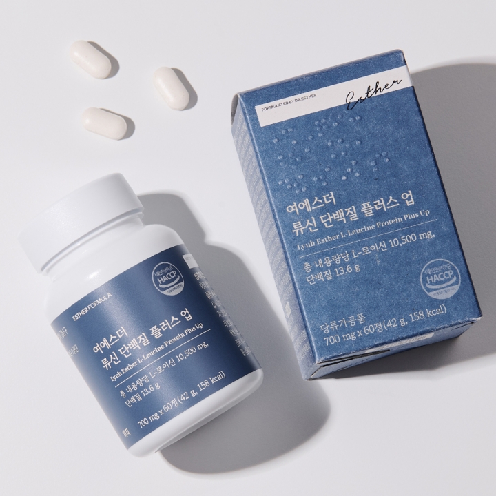 [국민영양] 여에스더 류신 단백질 플러스 업 (동·식물성 단백질 BCAA 필수 아미노산 배합)