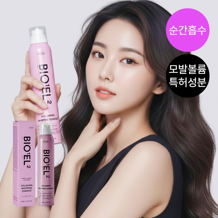 [모발볼륨] 비오틴 엘라스틴 볼류밍 휘핑 에센스 (노워시 타입 마이크로 버블 제형)