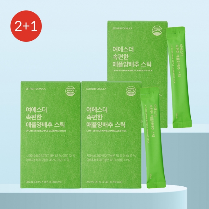 ★베스트2+1★ 여에스더 속편한 애플양배추 액상 스틱 3개