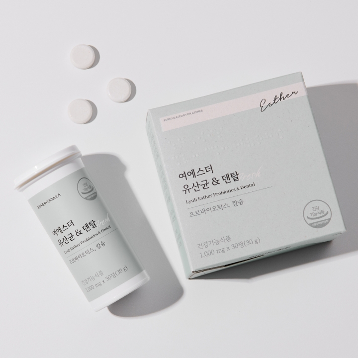 [국민영양] 여에스더 유산균 & 덴탈 (구강 유래 유산균 페퍼민트향 츄어블)