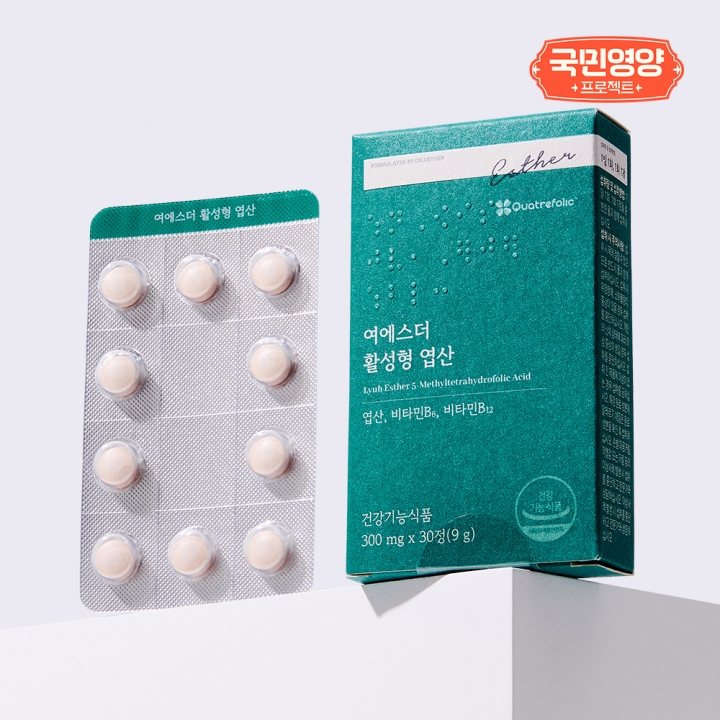 [국민영양] 여에스더 활성 엽산 6박스