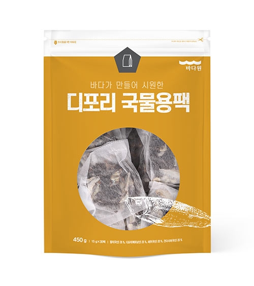 바다원 시원한 디포리 국물용 다시팩 450g 15g x 30팩