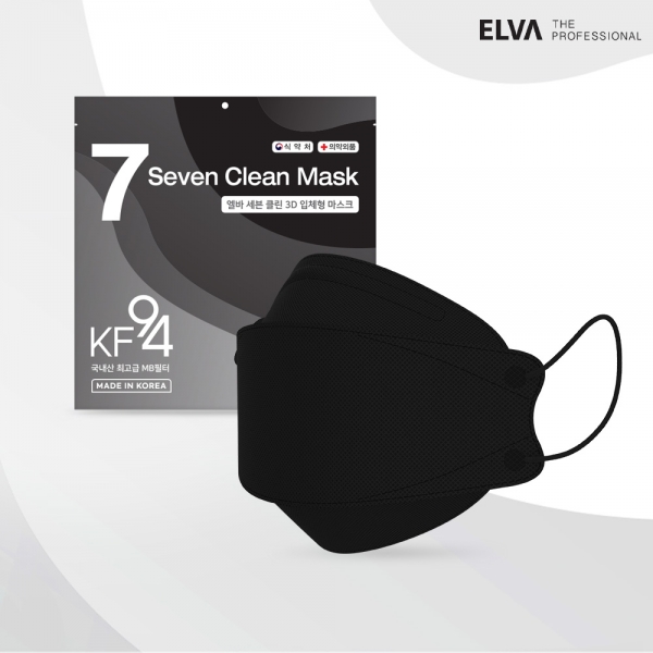 ELVA 세븐 클린 3D KF-94 대형 컬러 4중 마스크 (25매입) 25매