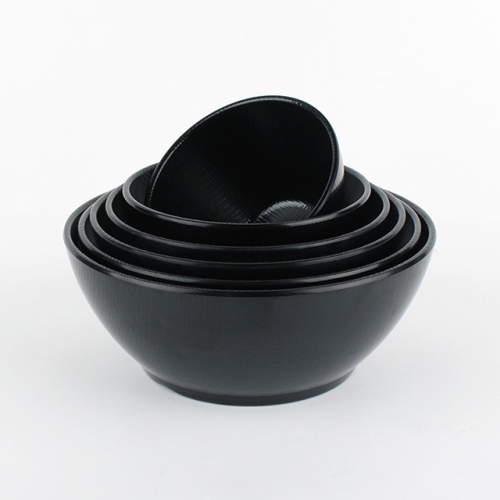블랙 멜라민 체크 흑 면기볼 국수그릇 짬뽕기 국그릇 DS-7840