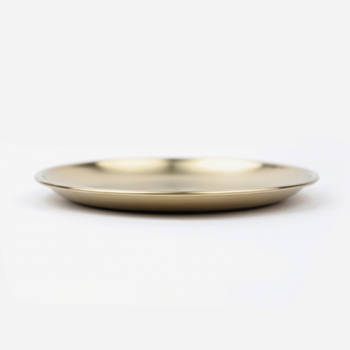 티타늄 원형 접시 1호 한식 식당 스텐 식기 그릇 앞접시 찬기 무광 플레이트